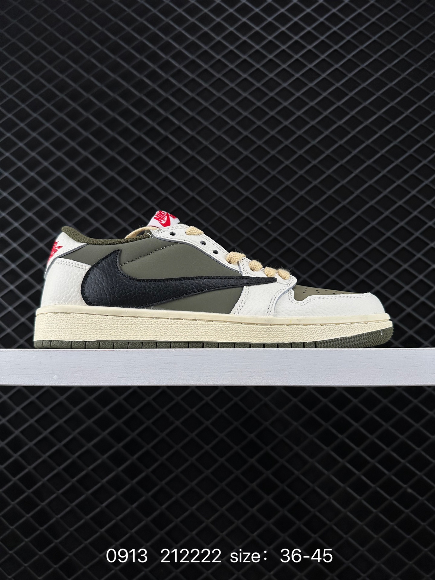 fragment design x Travis Scott x Nike Air Jordan 1 Low OG SP”Black/Green Toe“